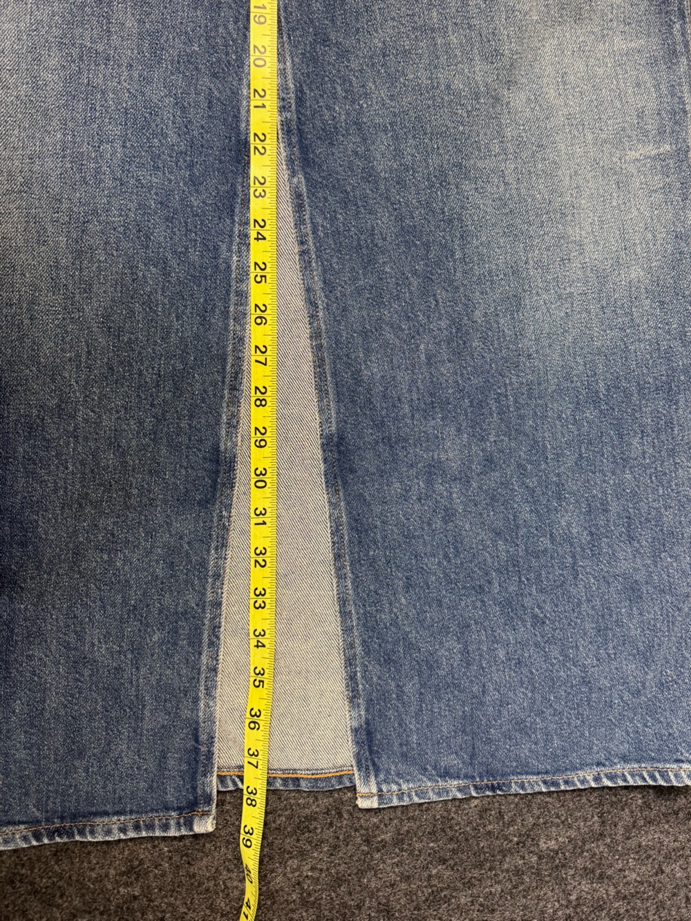 AGOLDE leif denim maxi skirt in swing 30 - Picture 11 of 12